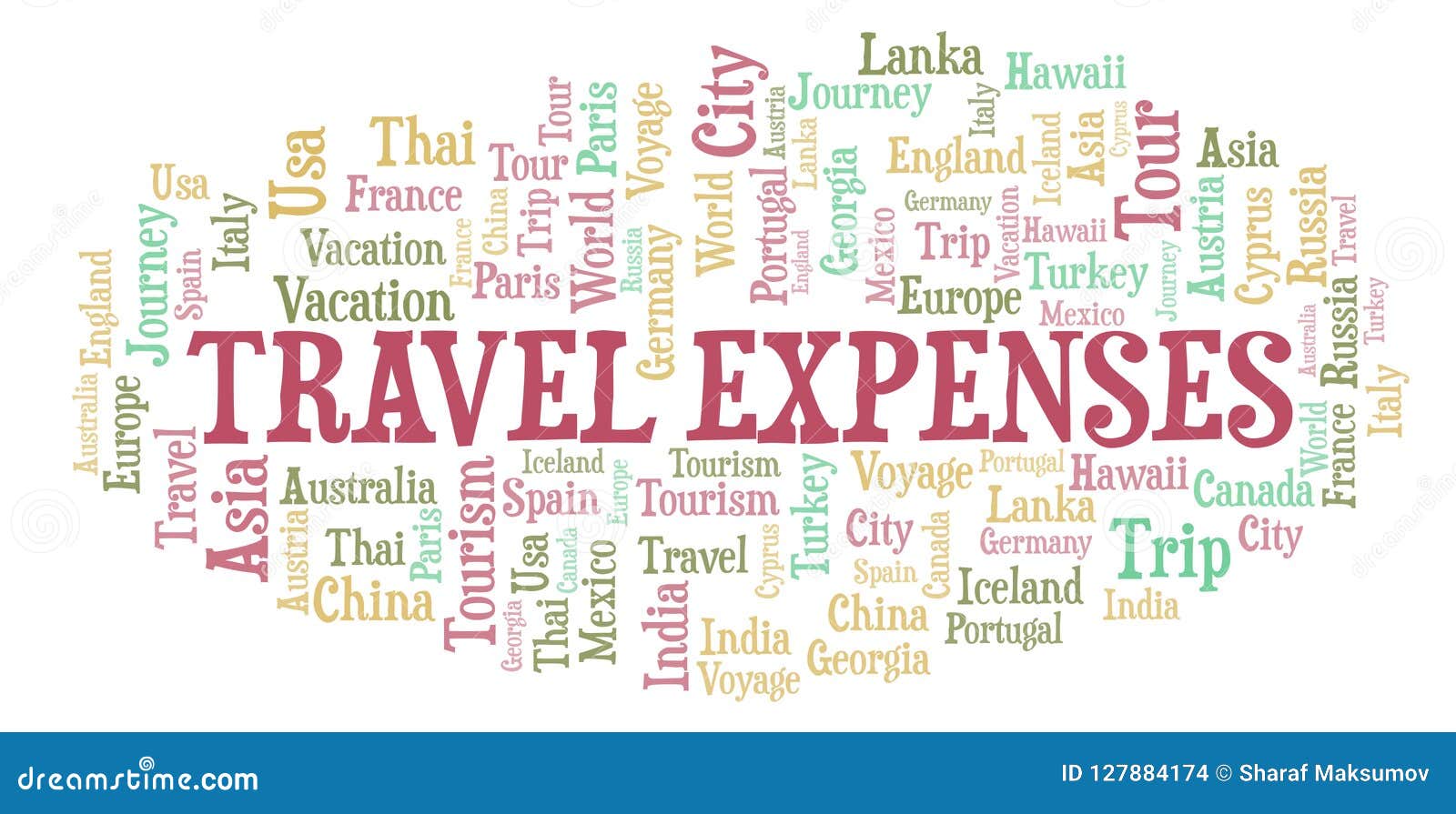 different words for travel expenses