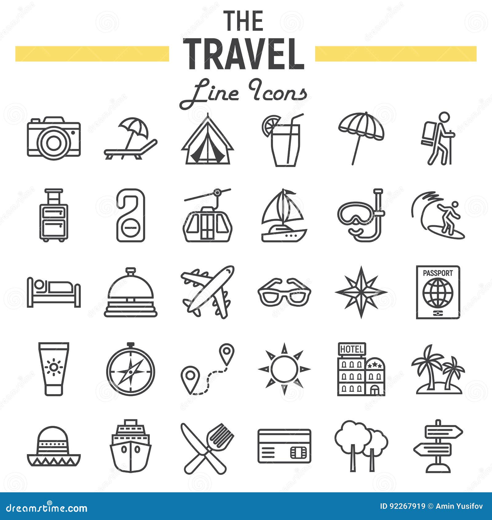 travel line vector