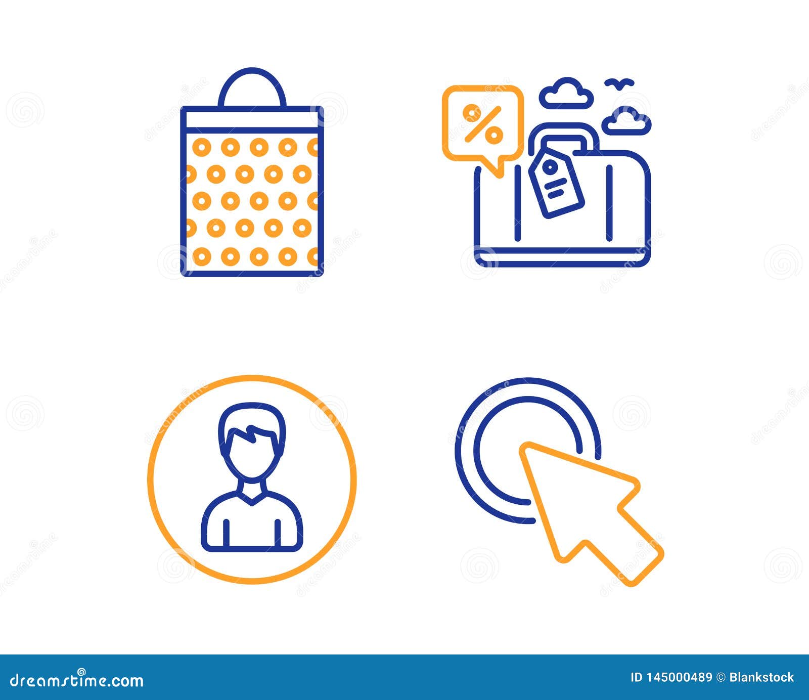 Download Travel Loan, Shopping Bag And Person Icons Set. Click Here ...