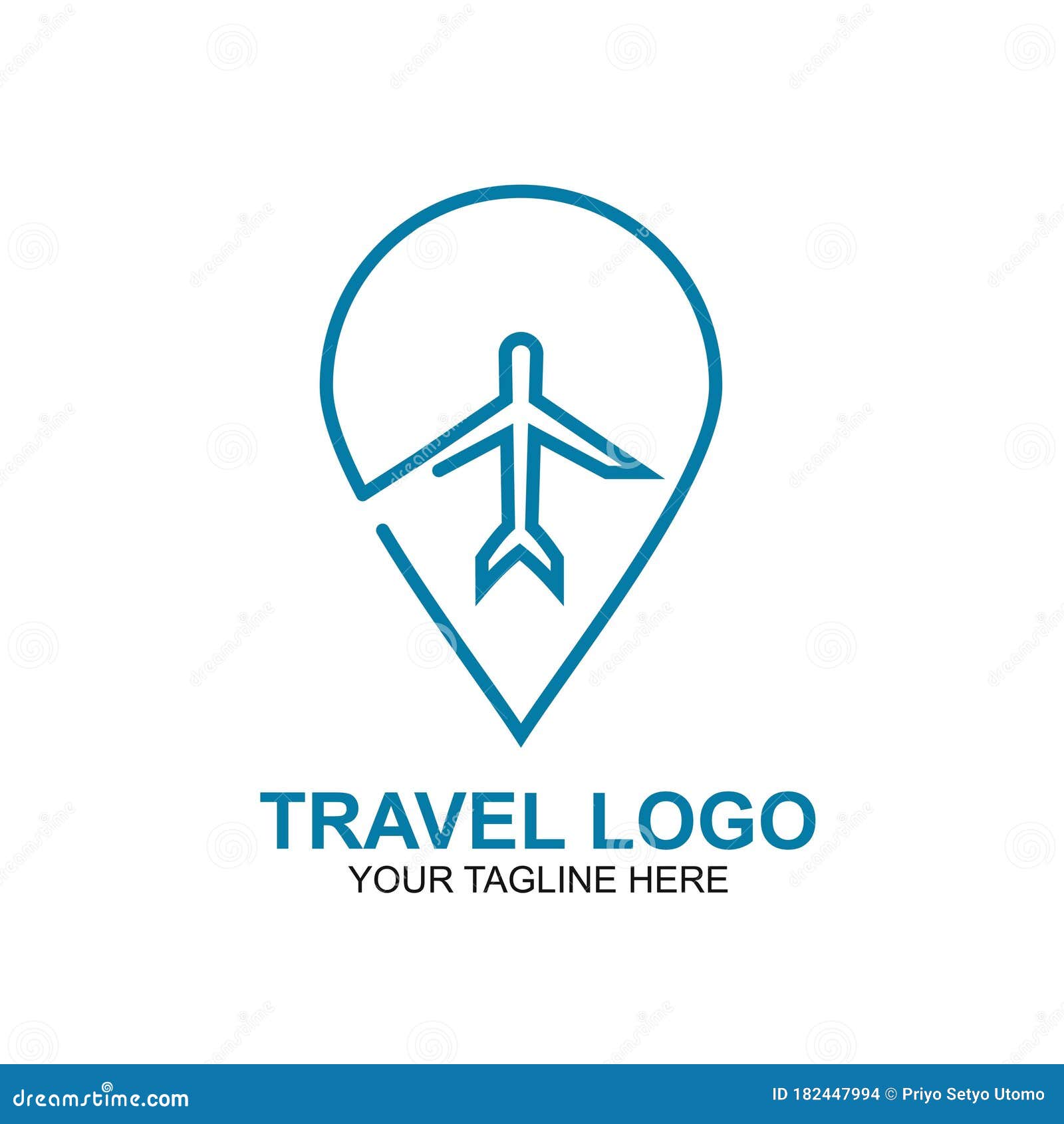 Travel Logo Design Template Stock Vector - Illustration of point ...