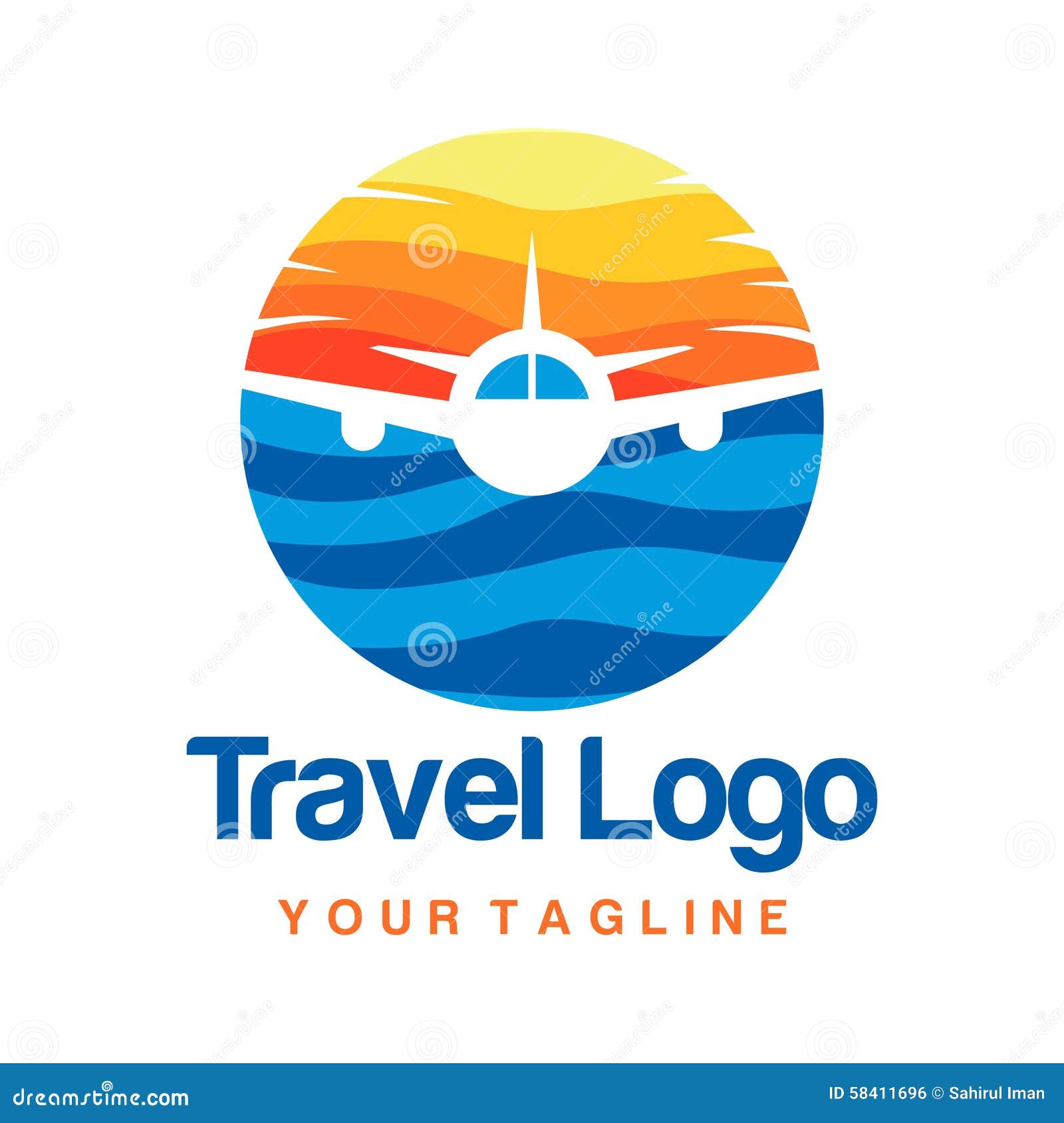 Travel Logo Template stock vector. Illustration of tree - 58411696