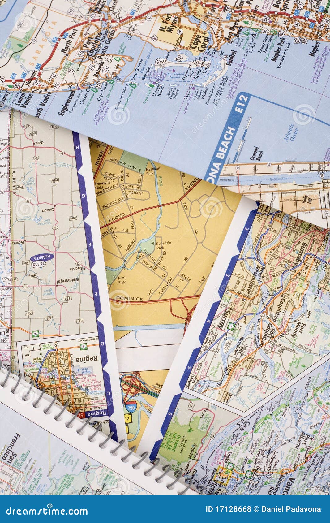 Travel Maps stock photo. Image of close, folded, vertical - 17128668
