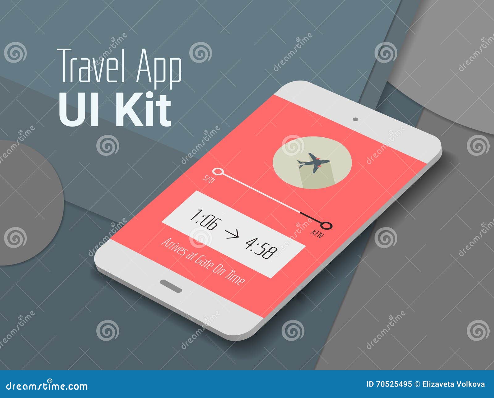 Download Travel Mobile App UI Smartphone Mockup Stock Vector ...