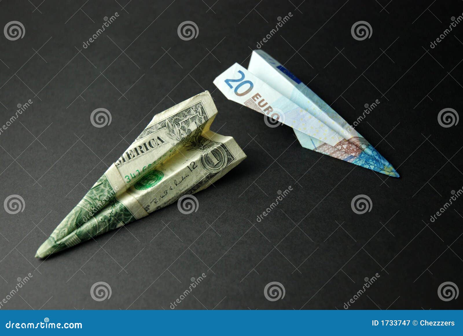Travel Money (US Dollars & Euros) Stock Image - Image of class