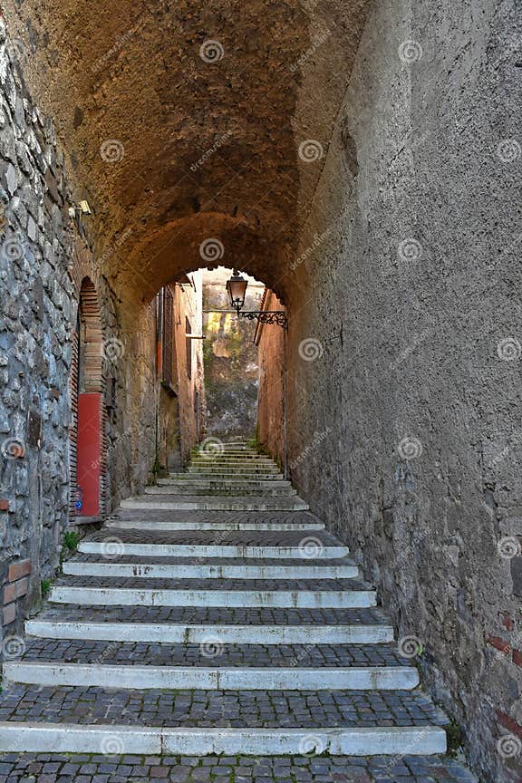 The Old Town of Teano in the Province of Caserta, Italy. Stock Photo