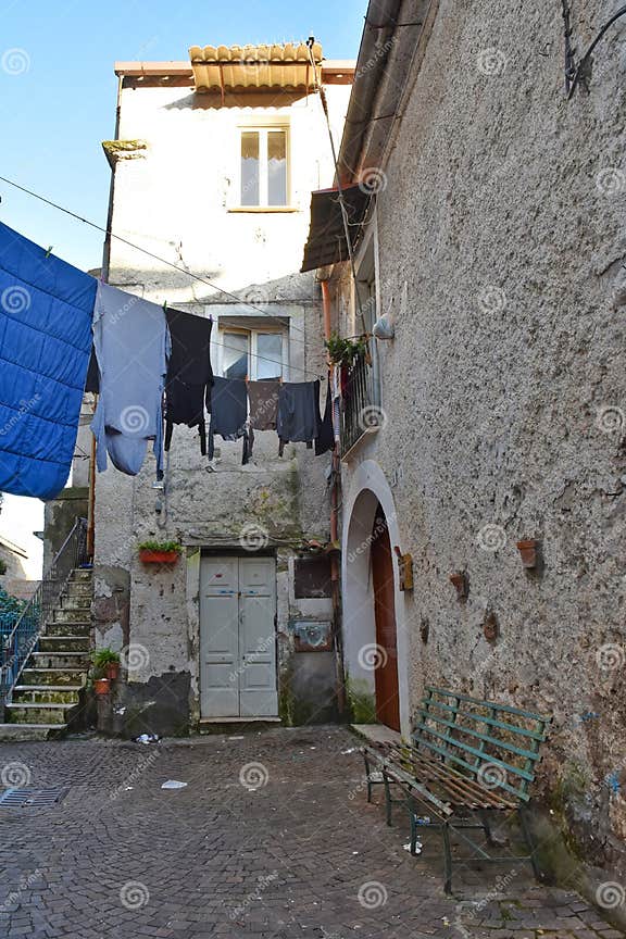 The Old Town of Teano in the Province of Caserta, Italy. Stock Image