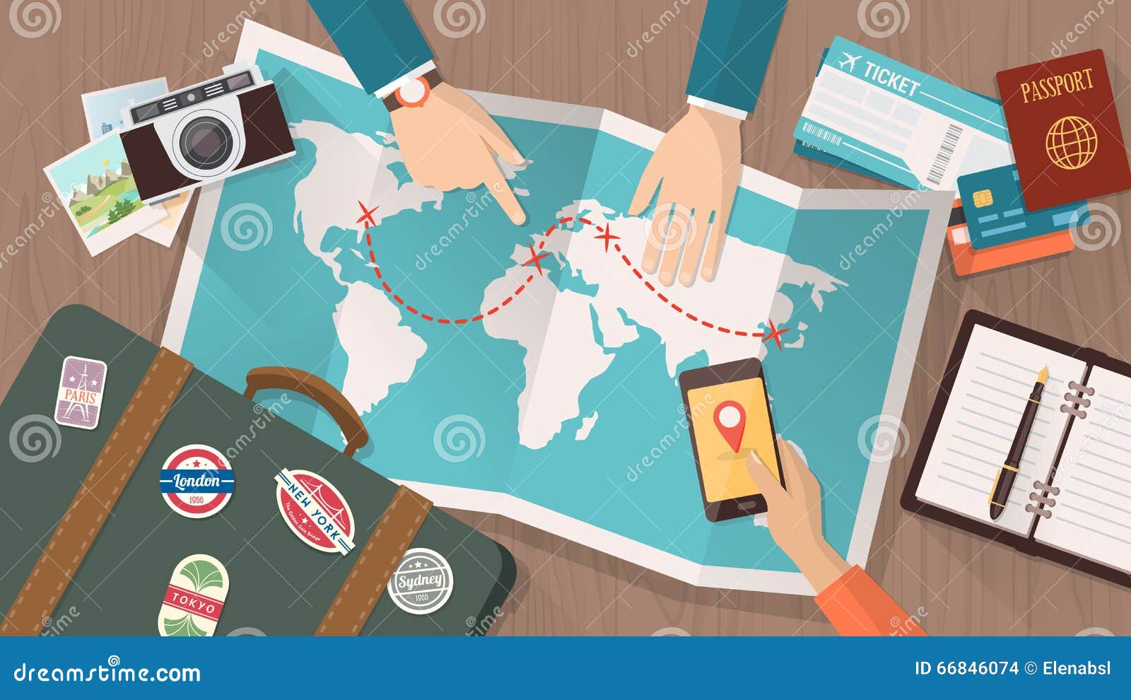 Couple Planning Worldwide Stock Illustrations 40 Couple Planning