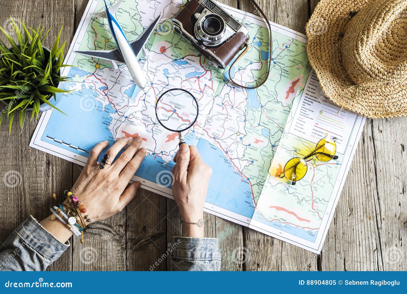 Travel Planning Concept on Map Stock Image Image of vacation