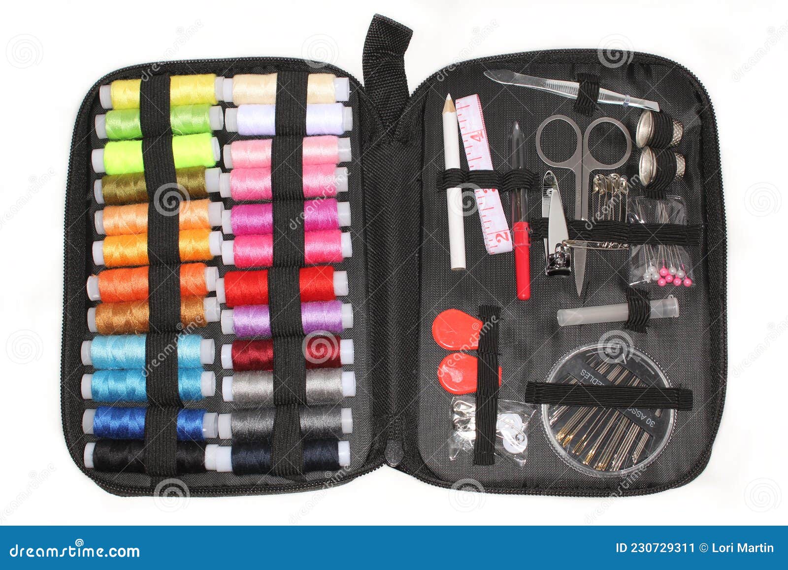 emergency sewing kit, Stock image