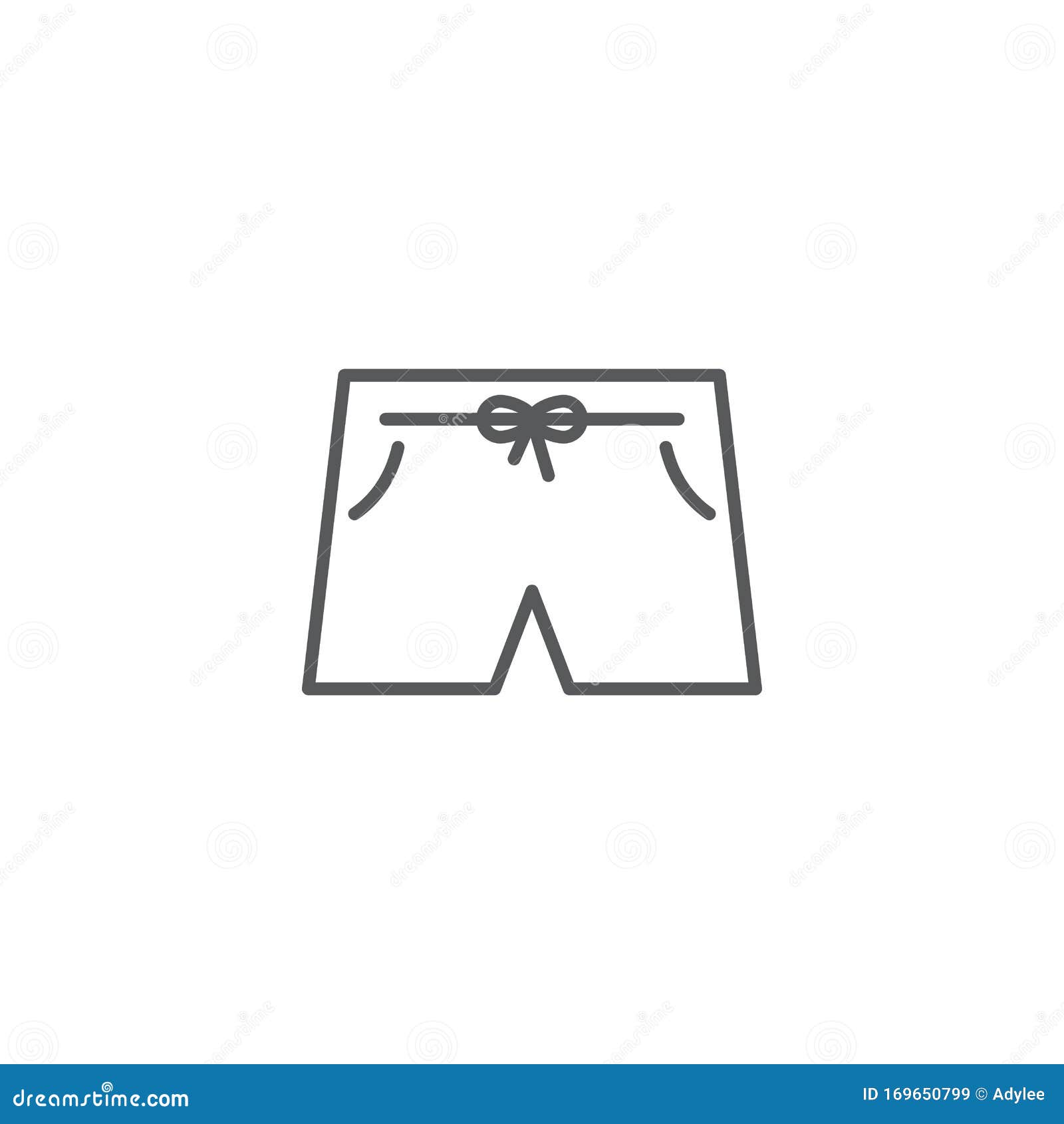 Travel Shorts Vector Icon Symbol Travelling Apparel Isolated on White ...