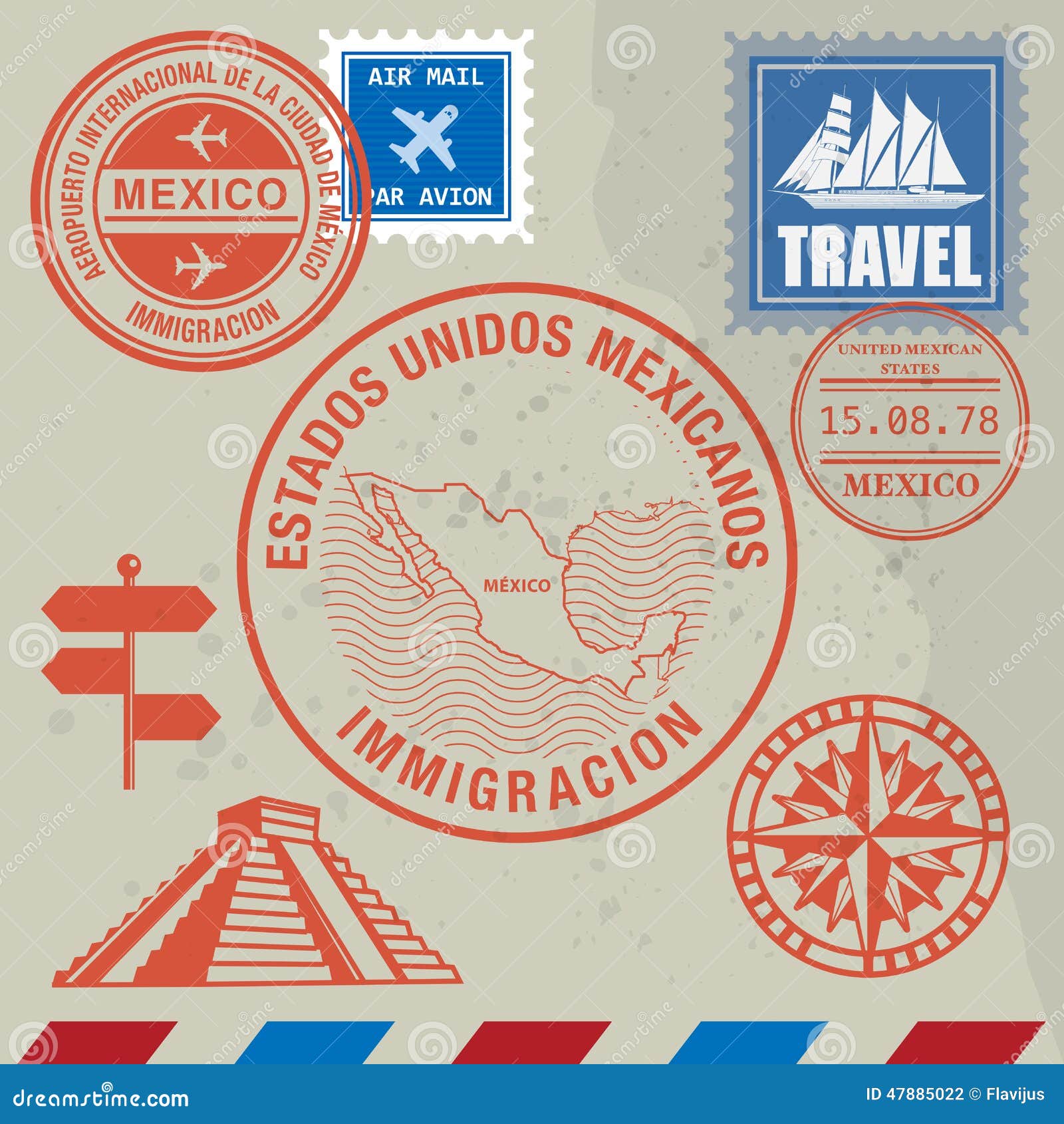 International Stamps Stock Illustrations – 3,264 International