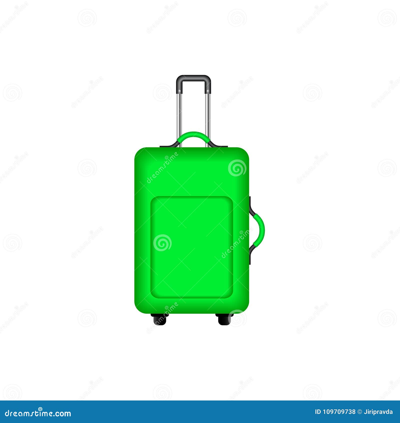 Travel Suitcase in Green Design Stock Vector - Illustration of elegant ...