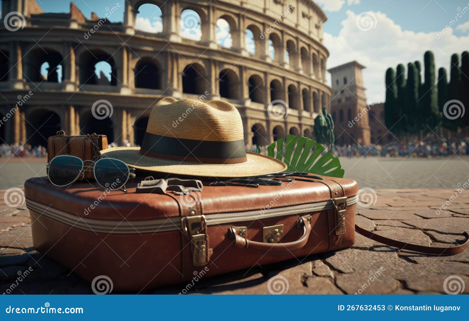 Travel suitcases stock illustration. Illustration of egypt 267632453