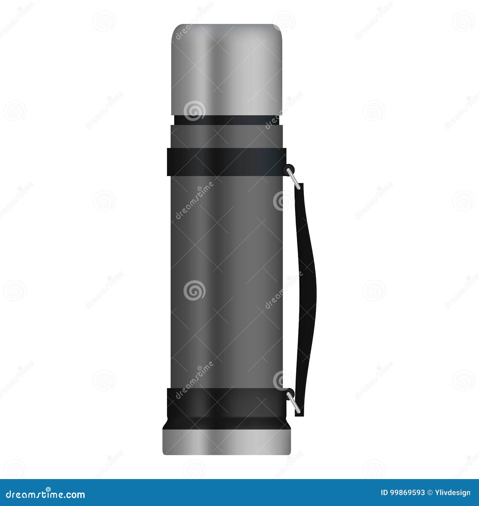 Download Travel Thermos Mockup Realistic Style Stock Vector Illustration Of Aluminum Corporate 99869593