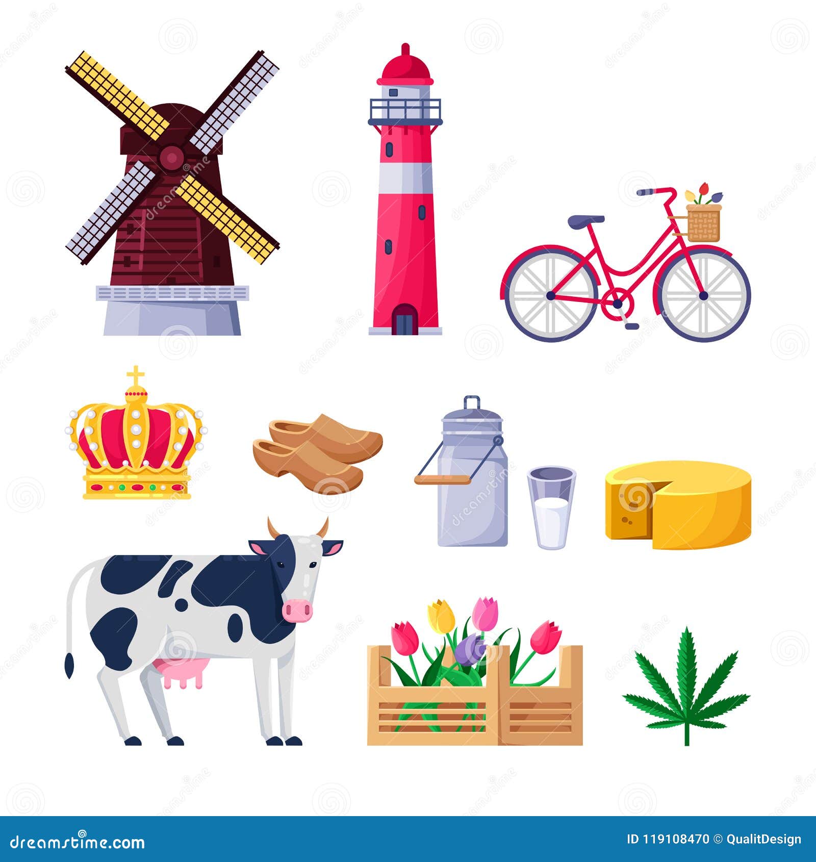 Travel To Holland Vector Icons and Design Elements. Netherlands National Symbols and Landmarks Stock Vector - Illustration of dutch, icon: 119108470 Travel To Holland Vector Icons and Design Elements. Netherlands National Symbols and Landmarks Stock Vector - Illustration of dutch, icon: 119108470