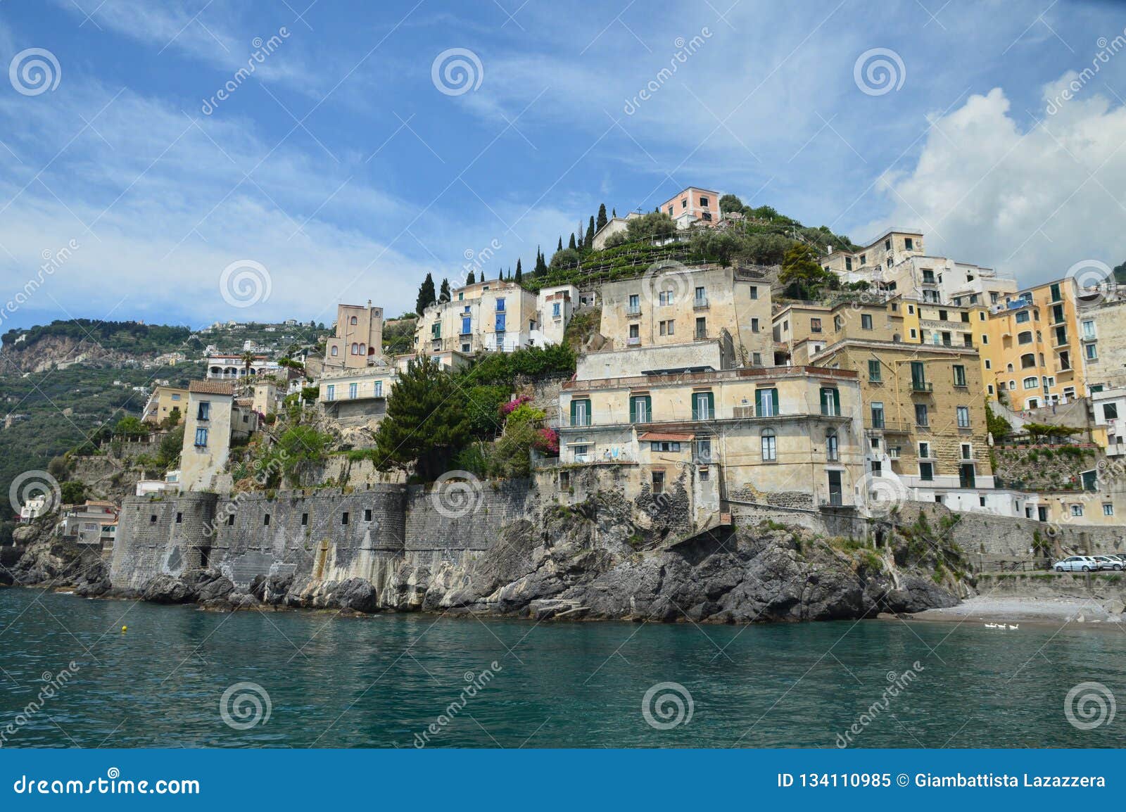 Travel To the Small Town of Minori, on the Amalfi Coast. Stock Image ...