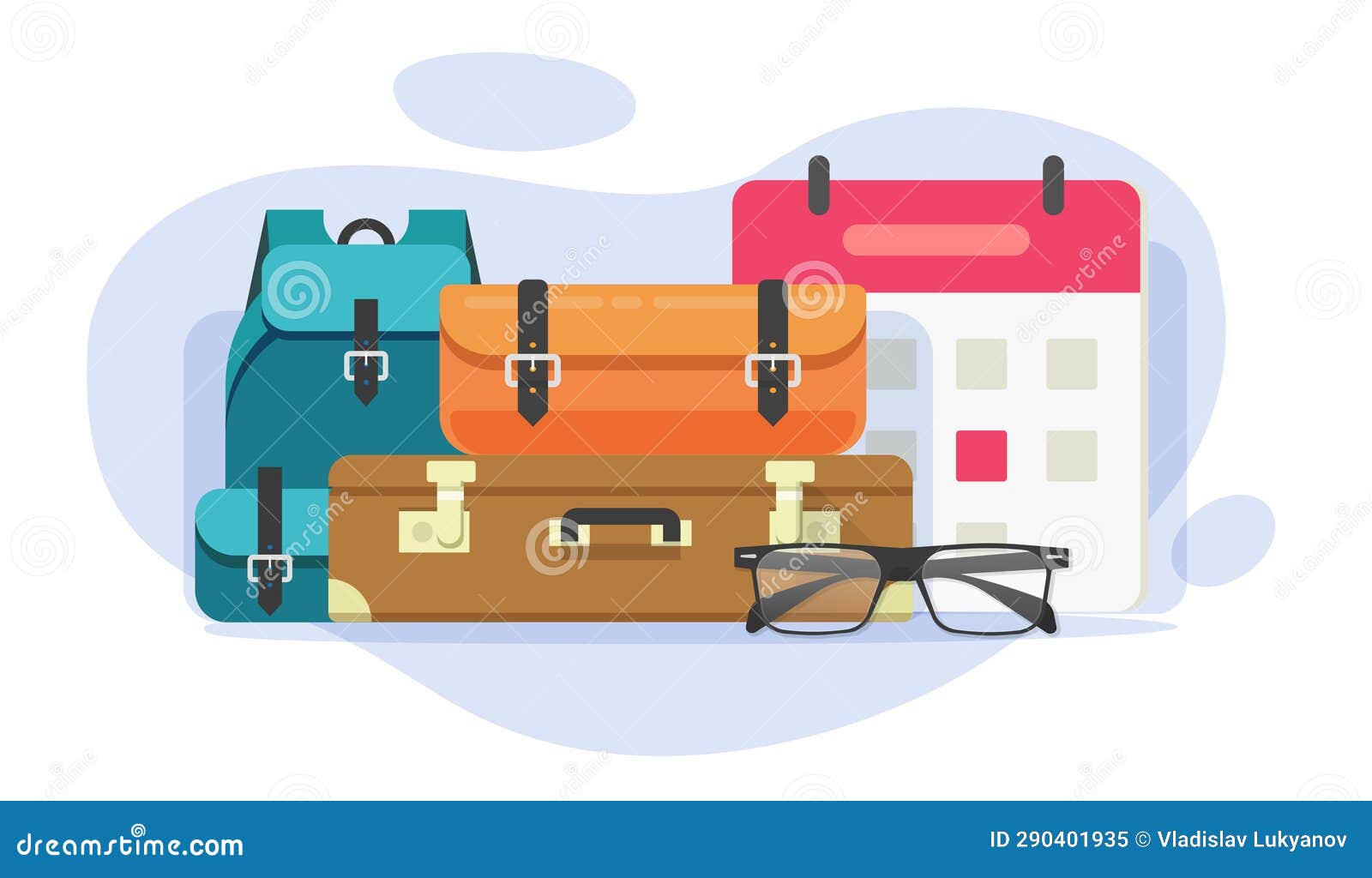travel tour vacation calendar time concept  icon graphic , trip journey suitcase handbag baggage as scheduled