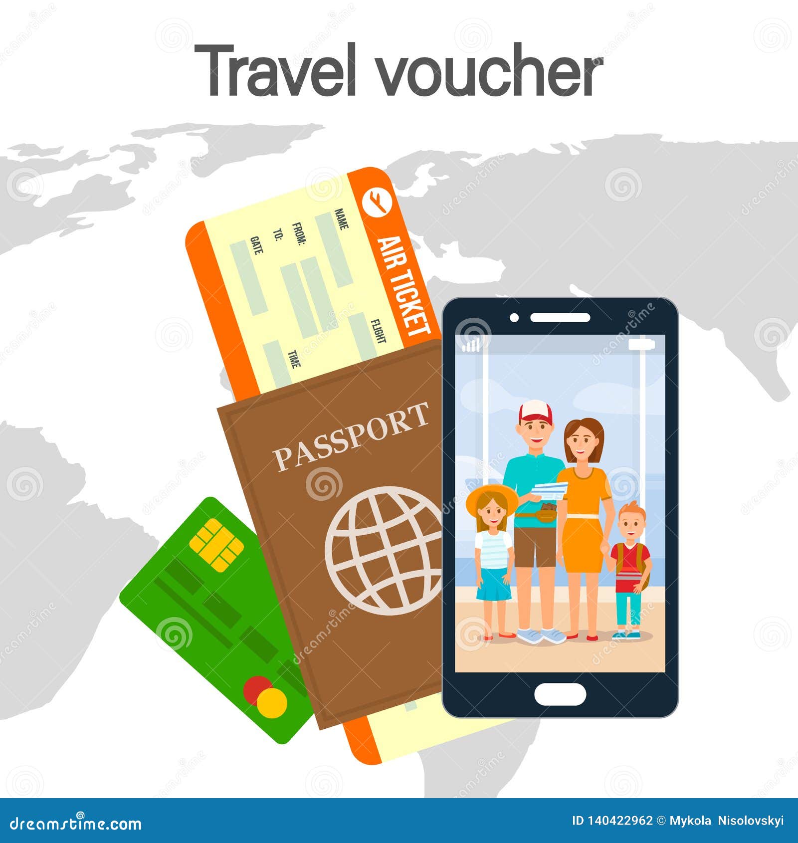 clip art travel voucher