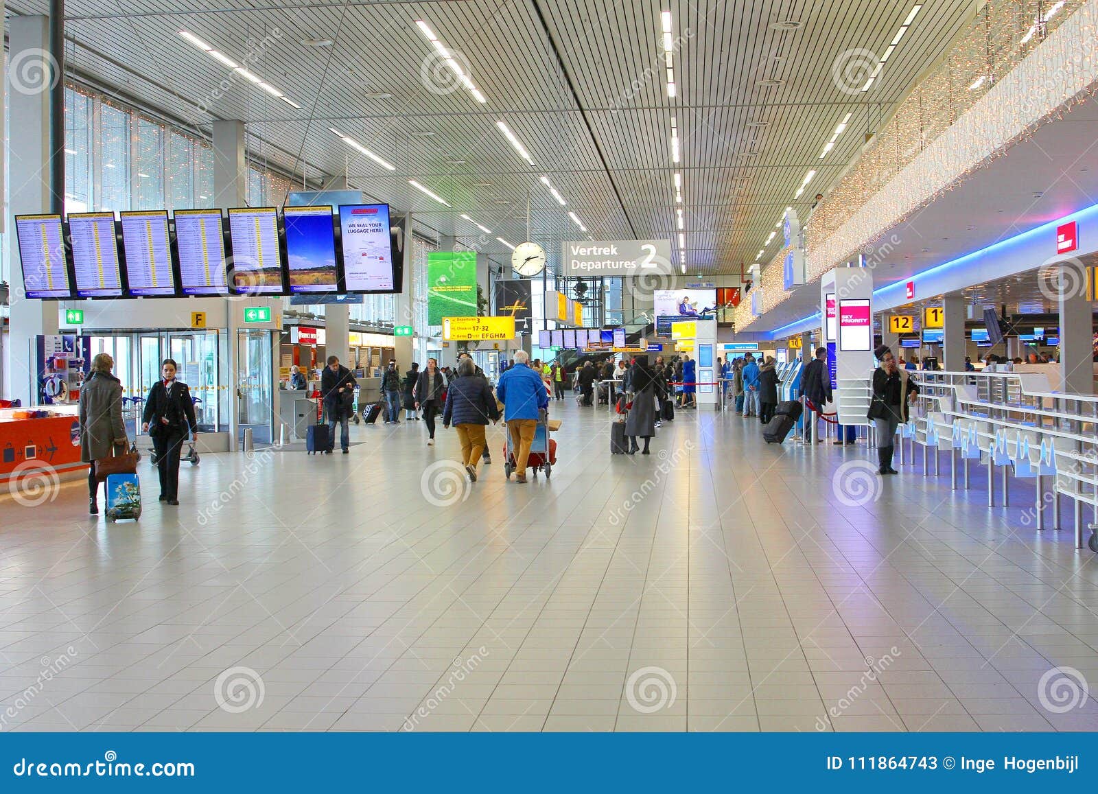 Amsterdam Schiphol Airport January 2018 Travelers Bagage Self