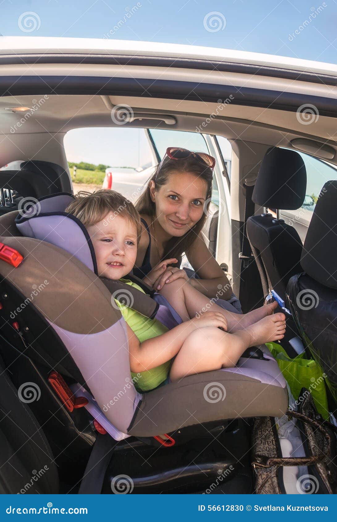Traveling with baby by car stock photo. Image of years 56612830