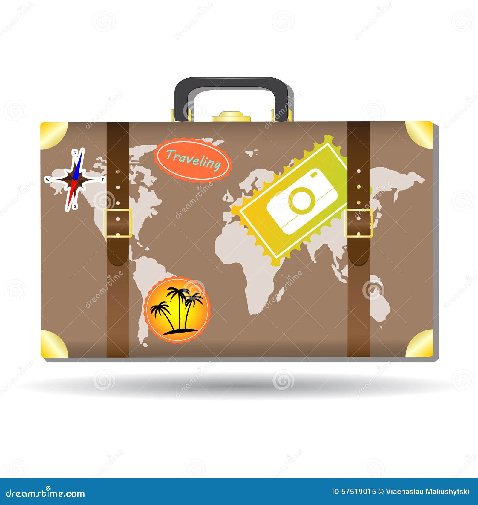 Travel bags stickers and patches collection Vector Image