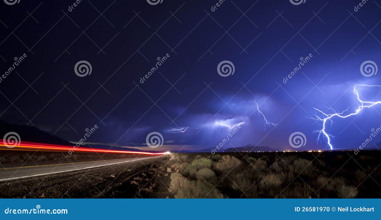 Traveling Electrical Storm stock photo. Image of desert 26581970