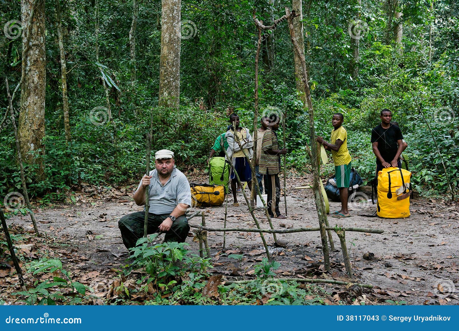 Traveller In Congo Jungle Editorial Stock Photo Image 38117043