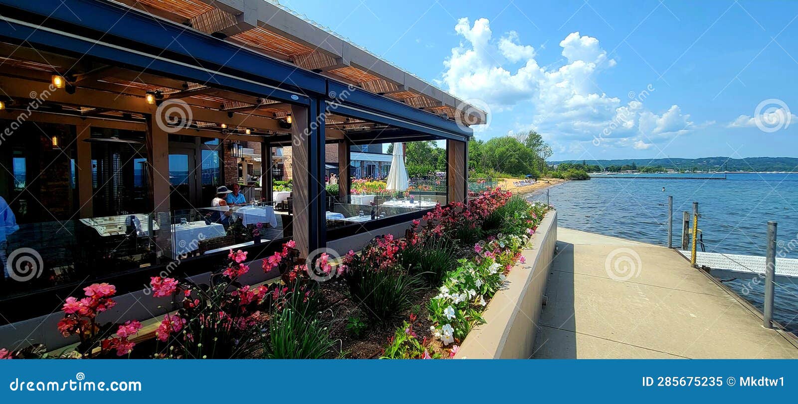 Traverse City Waterfront on Summer Afternoon Editorial Image Image of