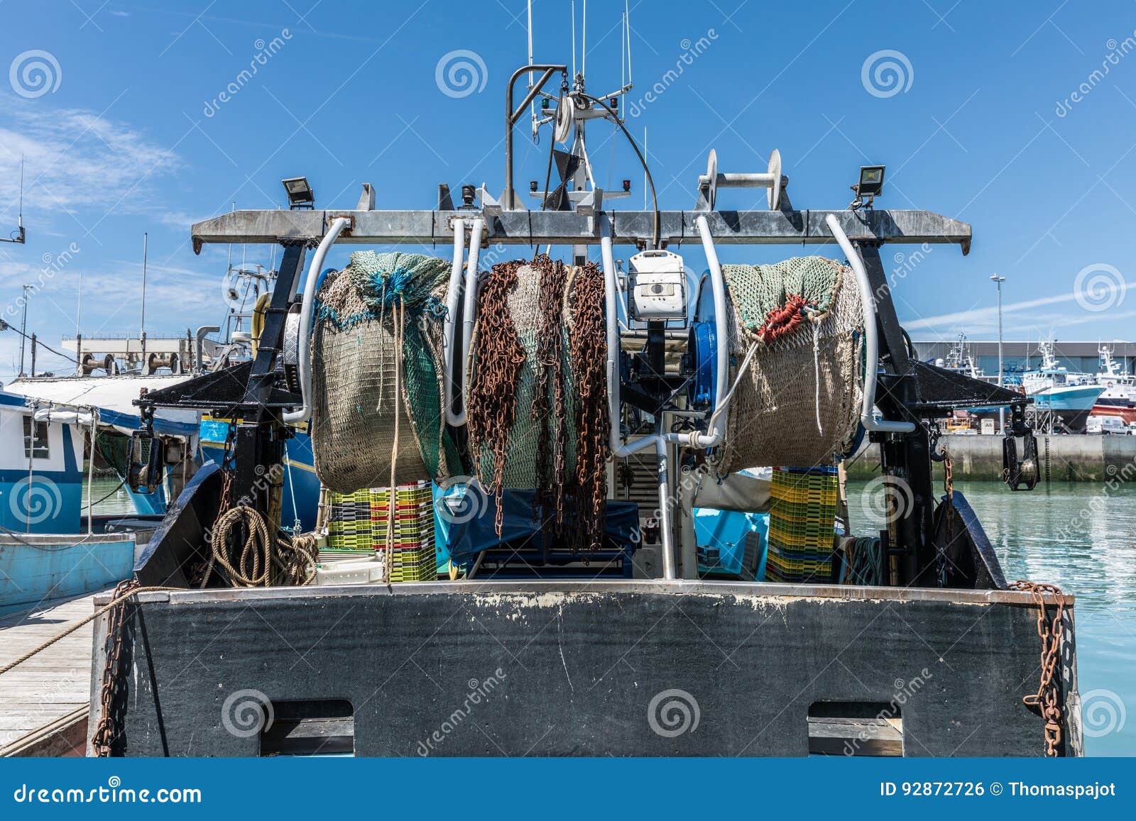 Trawl net reels stock photo. Image of equipment, commerce 92872726