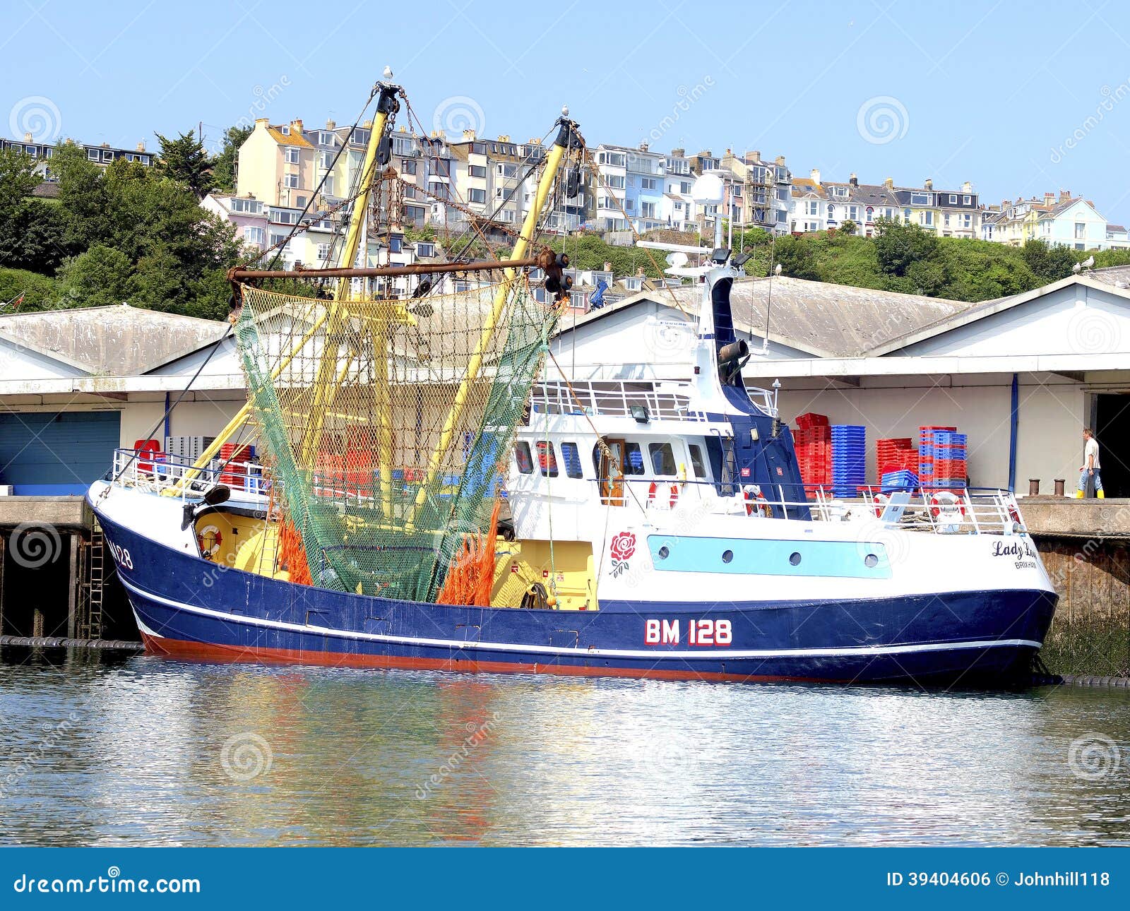 Trawler, Brixham, Devon. editorial photo. Image of rigging - 39404606
