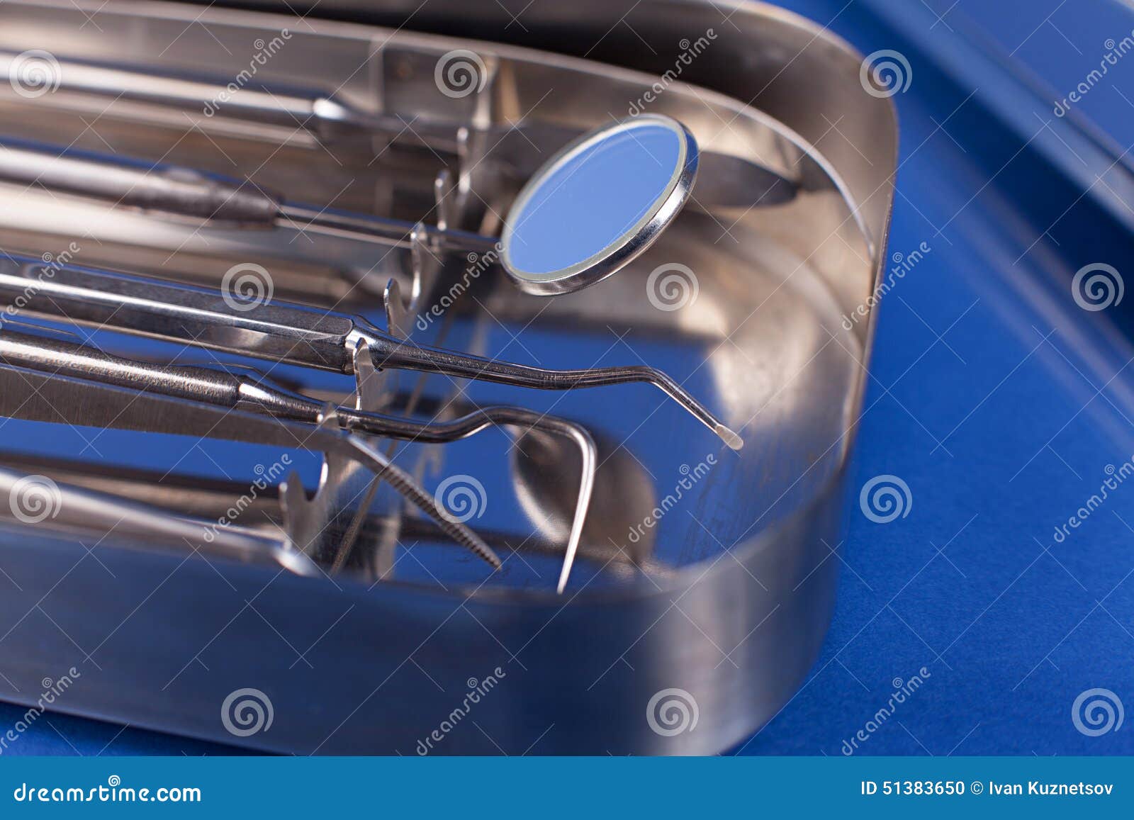 Tray with dental tools stock photo. Image of work, medicine 51383650