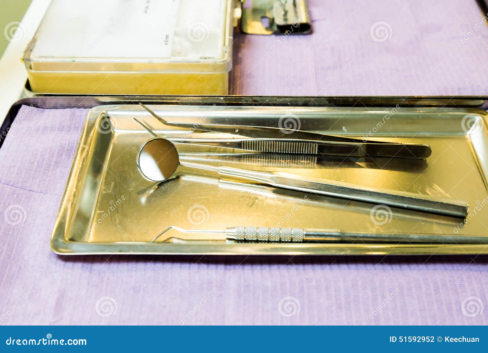 A Tray of Dentist Tools Set Stock Photo Image of dental, medical