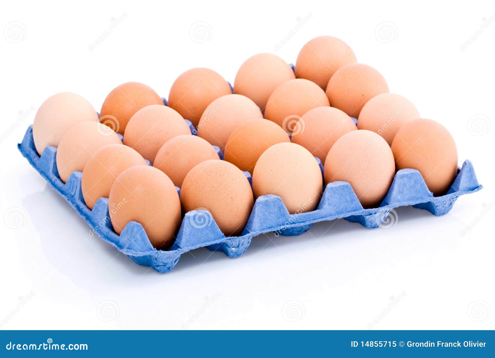 Tray of fresh eggs stock image. Image of rows, closeup 14855715