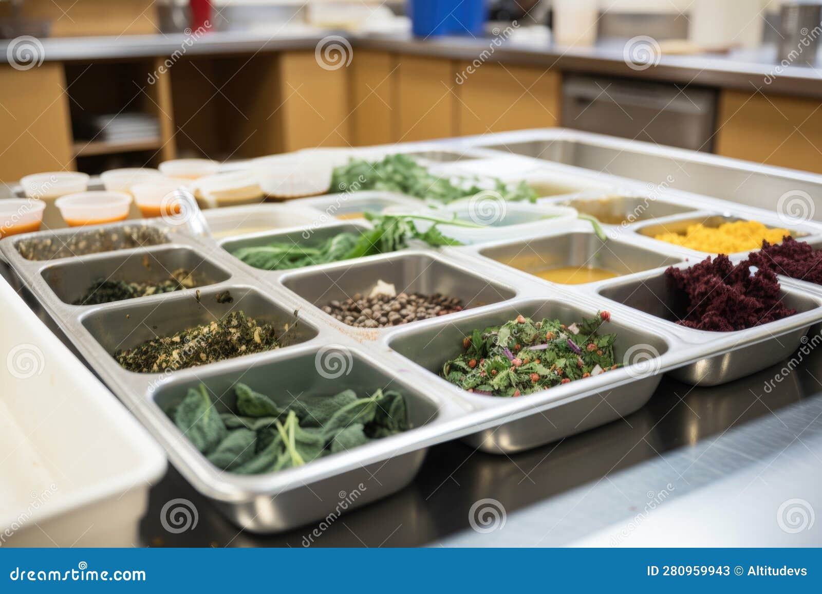 Tray of Fresh, Zerowaste Ingredients for Cooking Class Stock Image