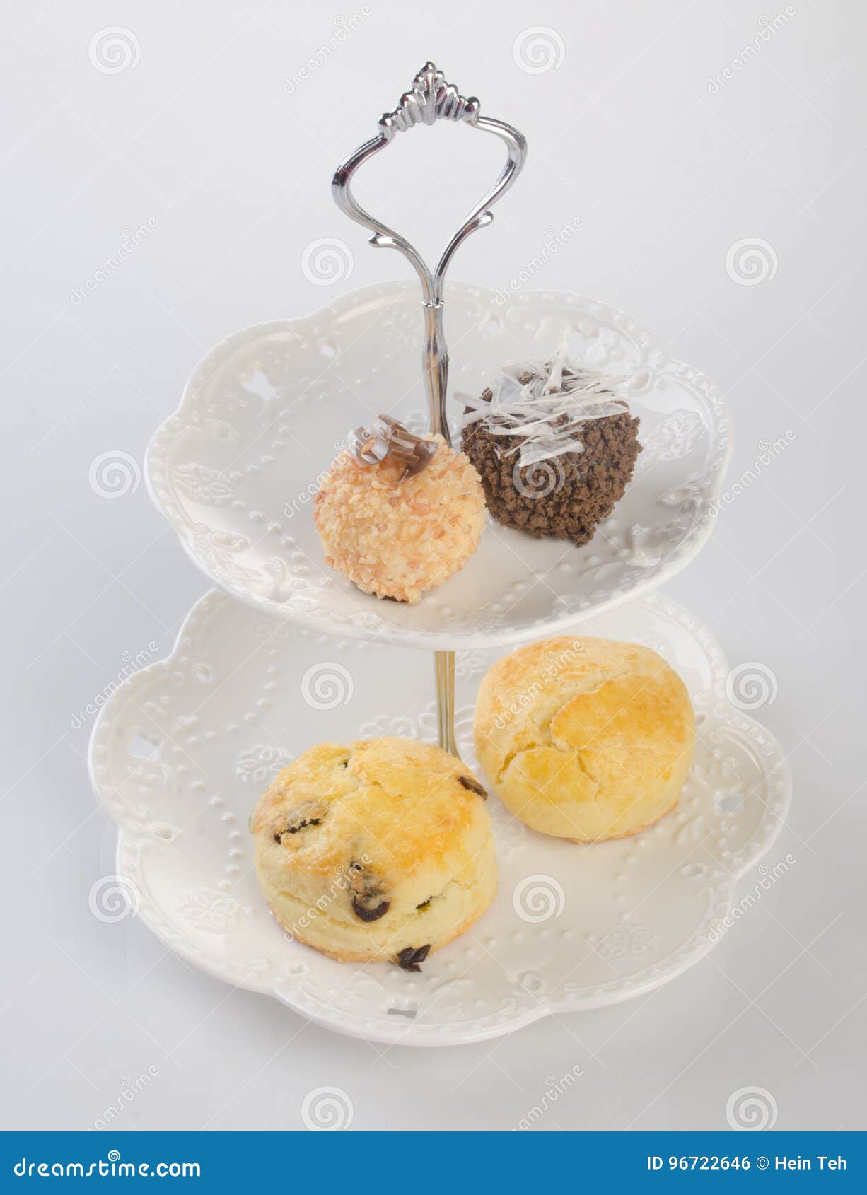 Tray or Serving Tray with Dessert on Background. Stock Photo Image of