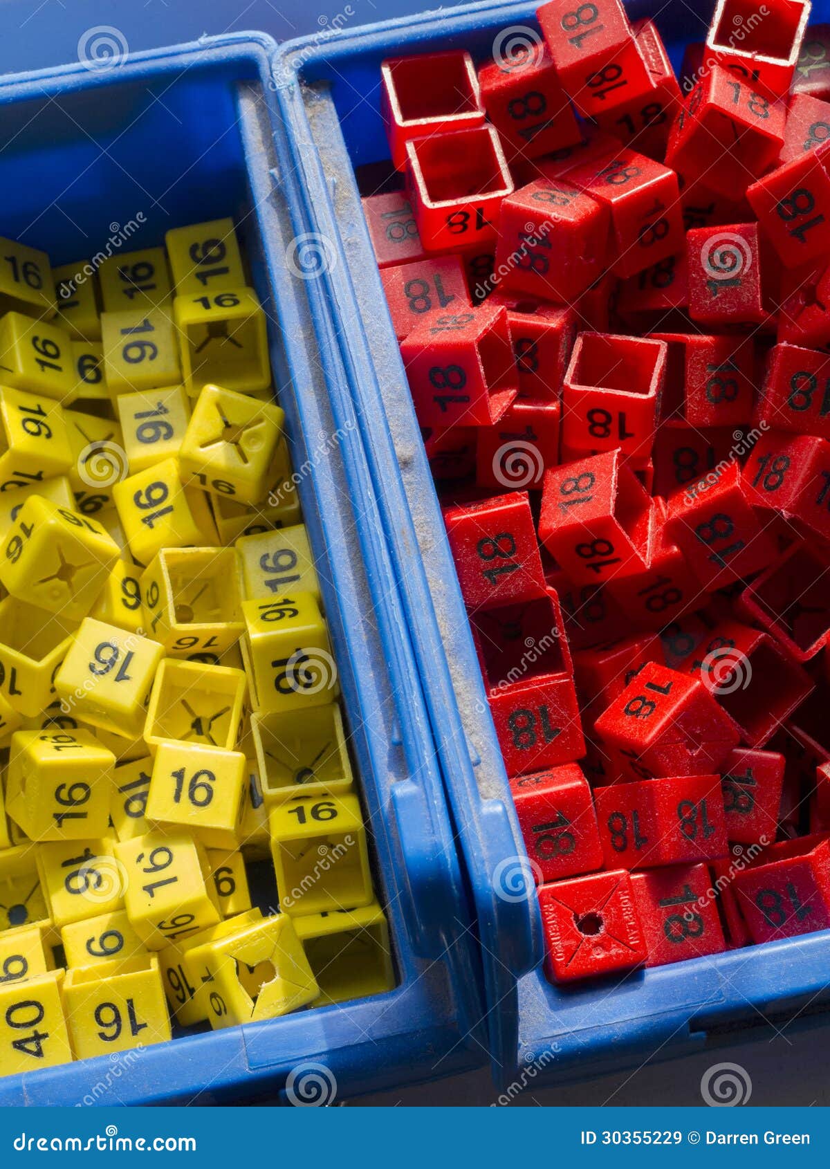Trays of Clothes Size Cubes Stock Image Image of yellow, retail 30355229