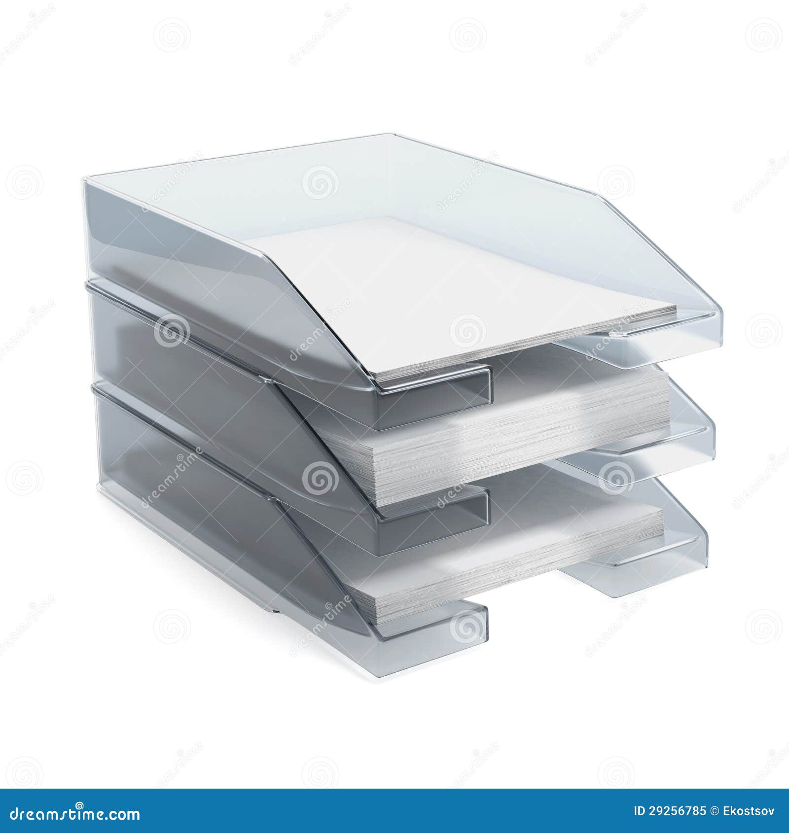 Trays for papers stock illustration. Illustration of organizer 29256785