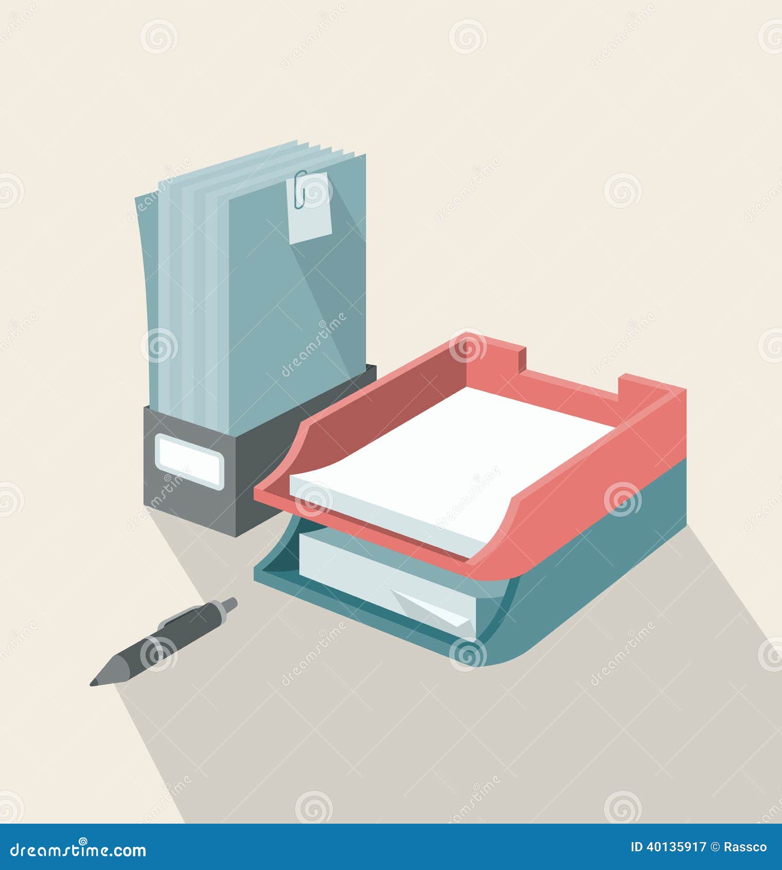 Trays for Papers stock vector. Illustration of clip, productivity