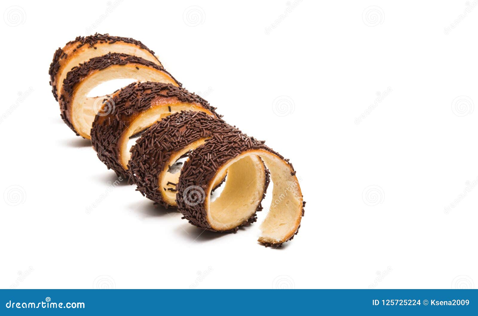 Trdelnik isolated stock photo. Image of czech, trdelnik 125725224
