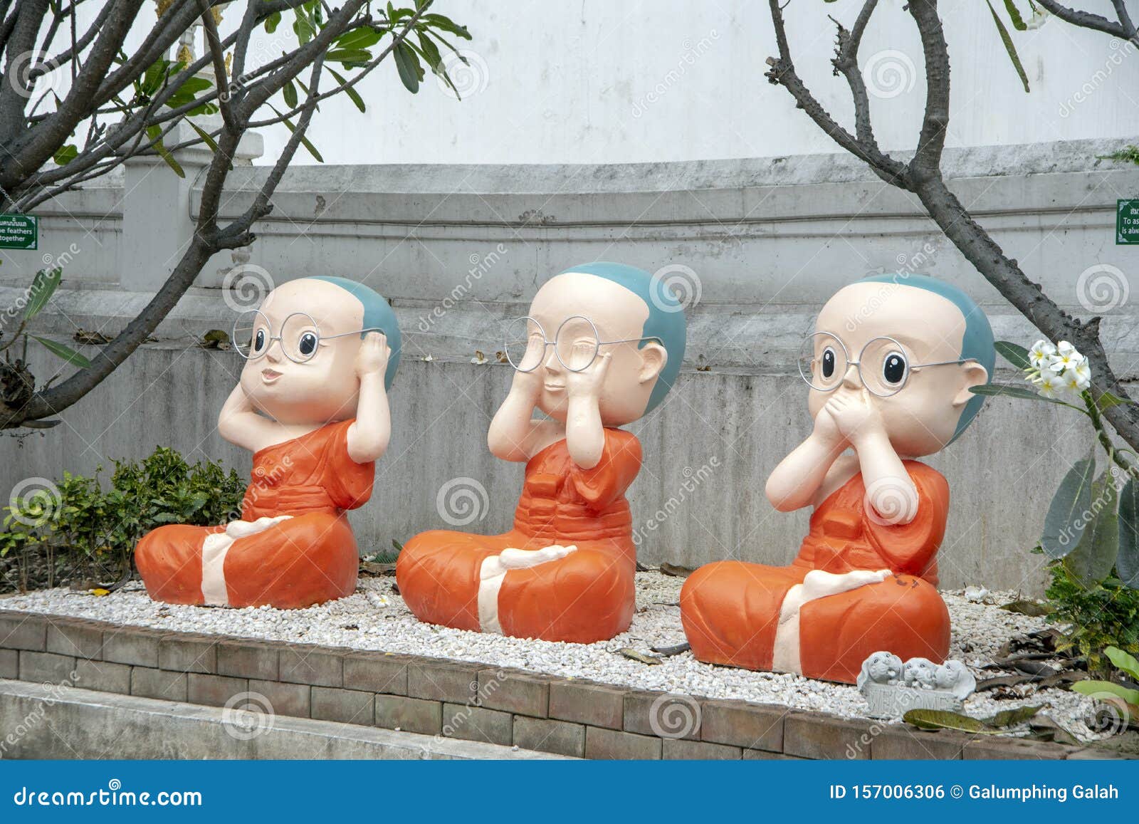 Tre Saggi Monaci, Wat Pan Ping, Chiang Mai, Thailandia Fotografia Stock ...