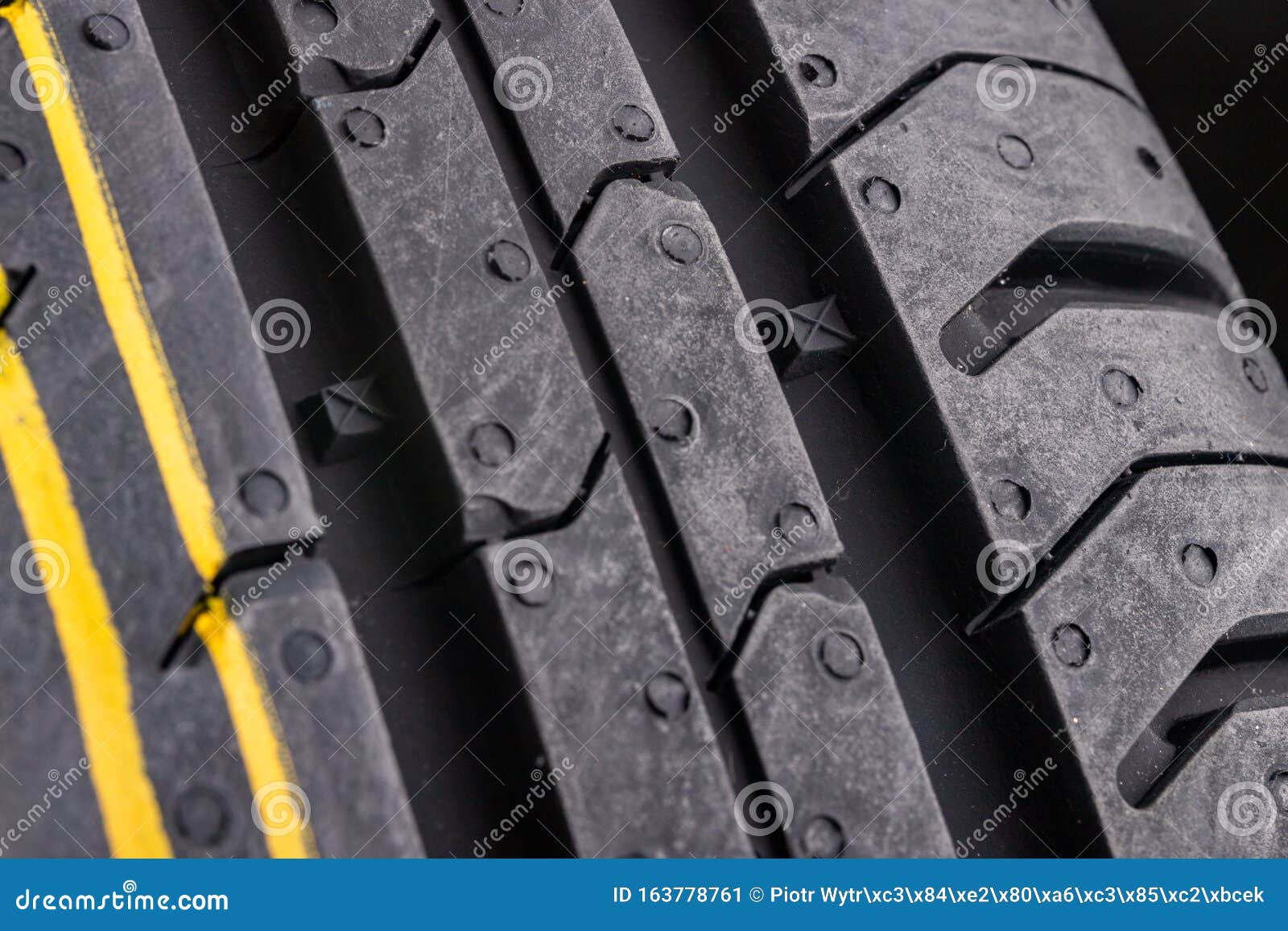The Tread of a New Car Tire. Car Accessories Stock Image Image of