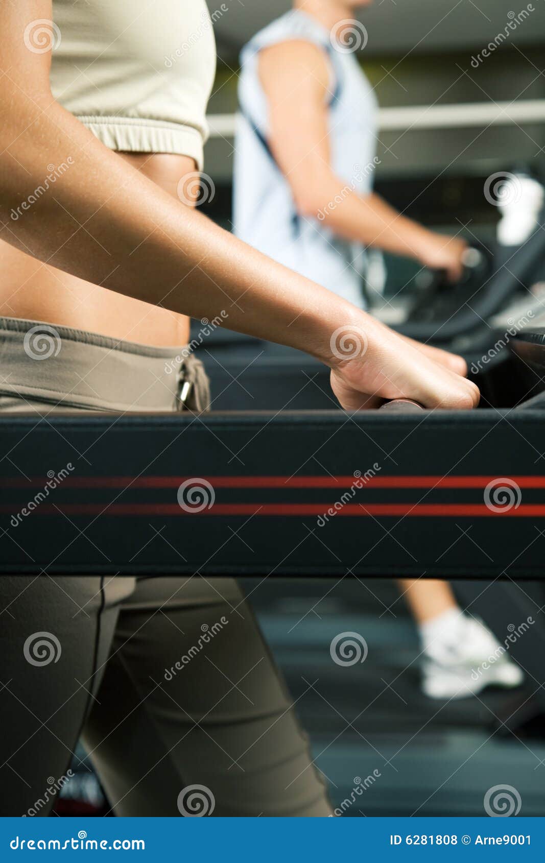 On the treadmill stock photo. Image of slim, exercise 6281808
