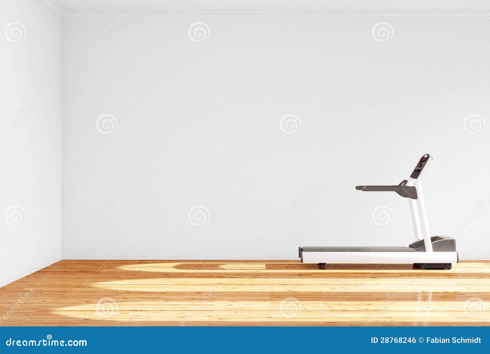 Treadmill In Empty Room Stock Illustration Illustration Of