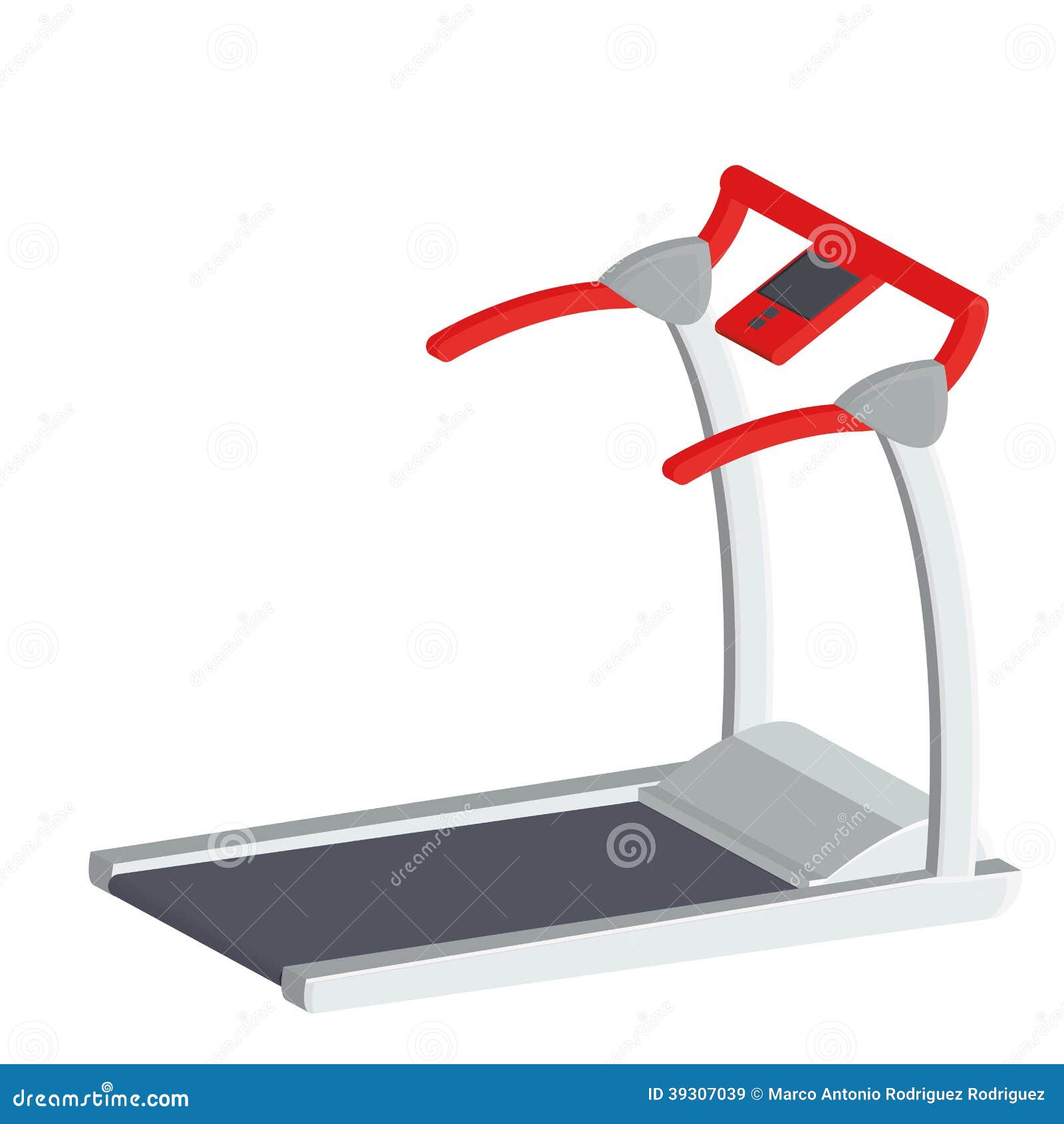 Treadmill Illustration Isolated on White Background Stock Illustration