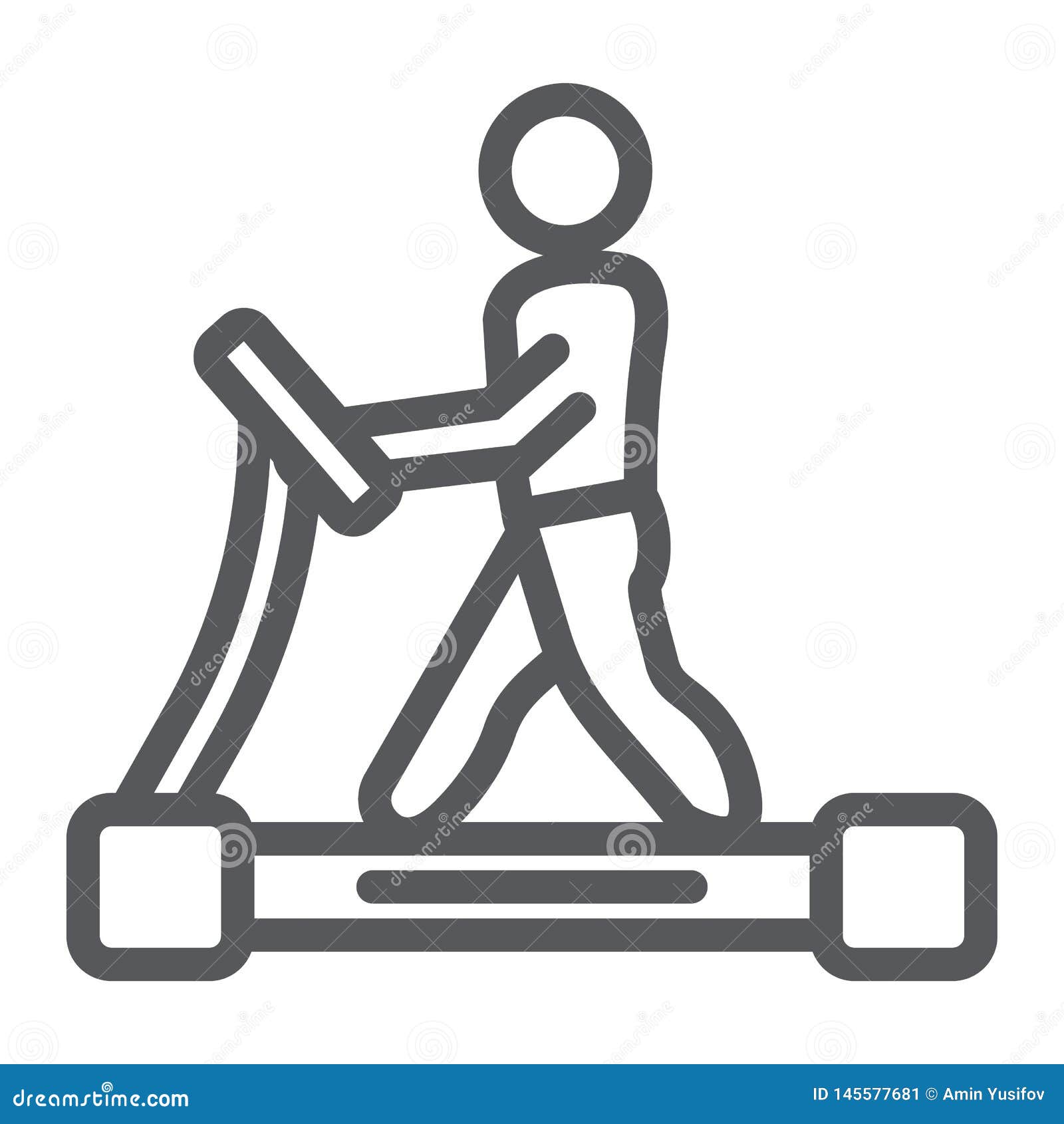 Treadmill Line Icon, Fitness and Exercise, Runner Sign, Vector Graphics, a  Linear Pattern on a White Background. Stock Vector - Illustration of  cardio, concept: 145577681, image size:1600x1690