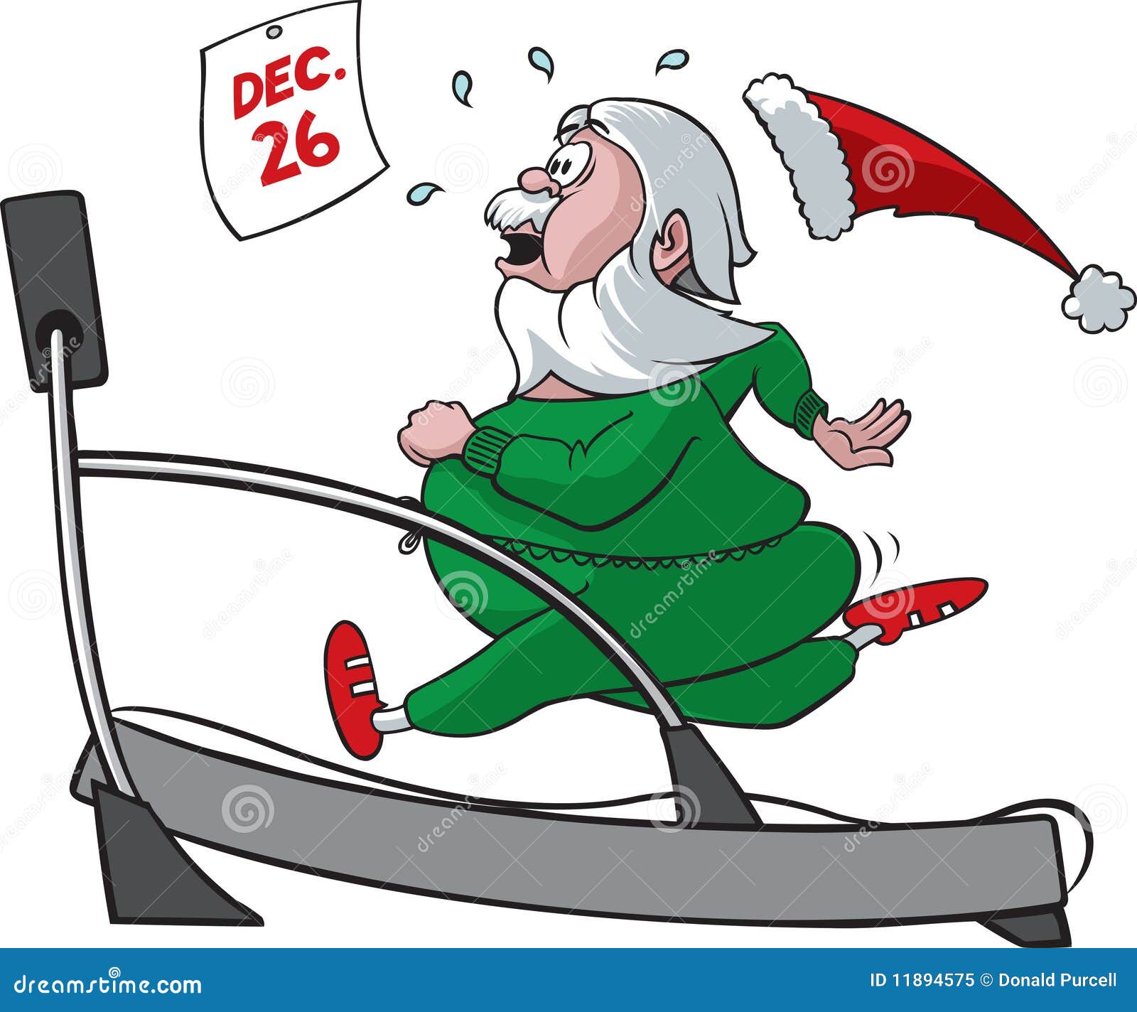 santa exercising clipart - photo #28