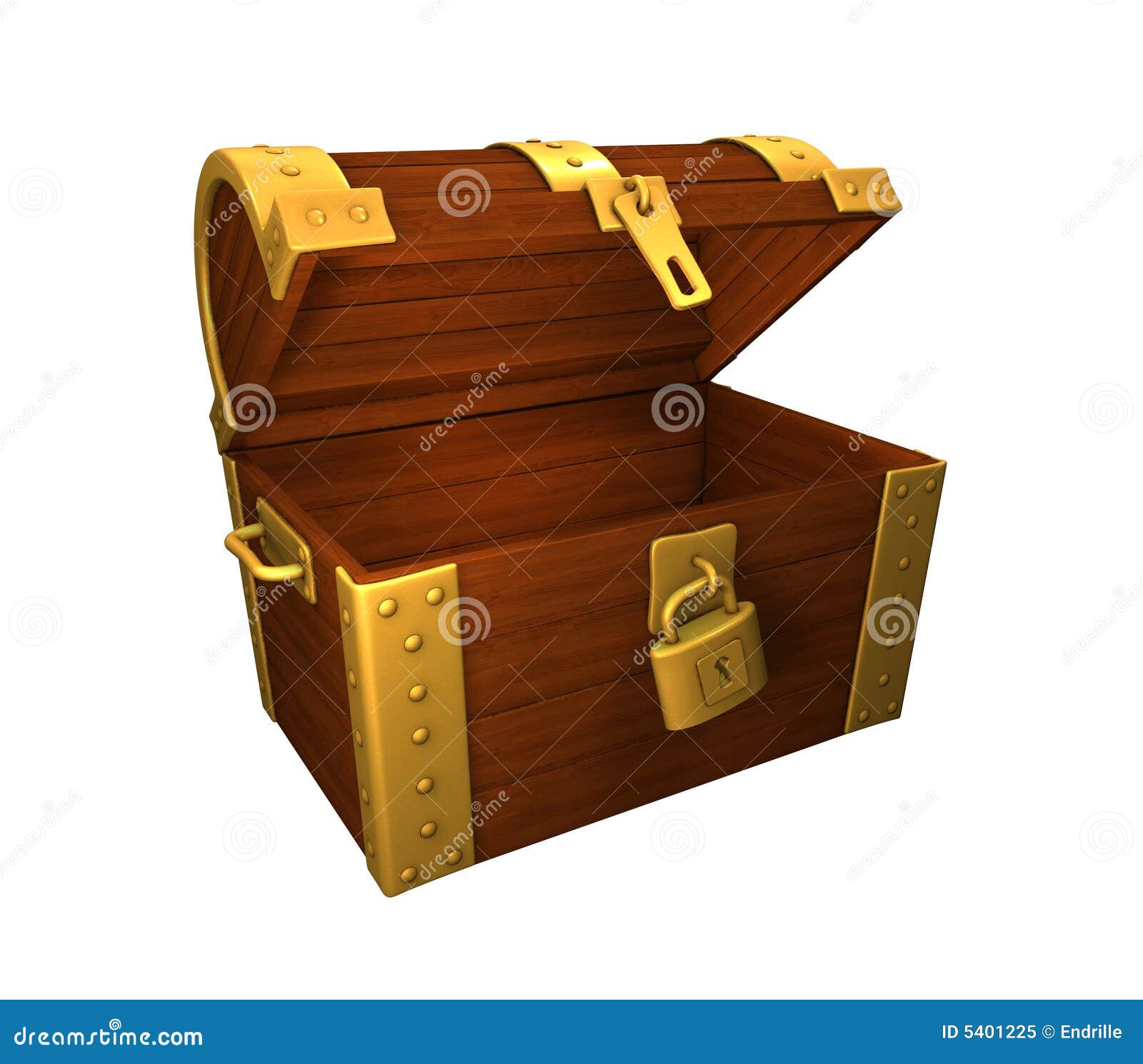 Treasure Chest Gold Unlocked And Open Royalty Free Stock ...