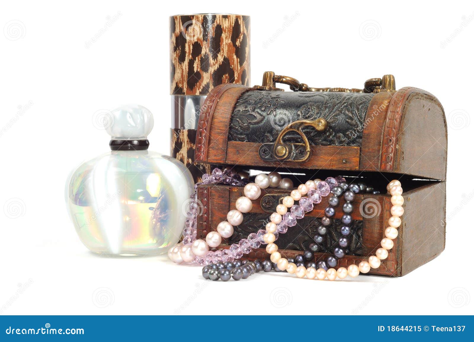 Treasure Chest with Jewelry Stock Image Image of shiny, clear 18644215
