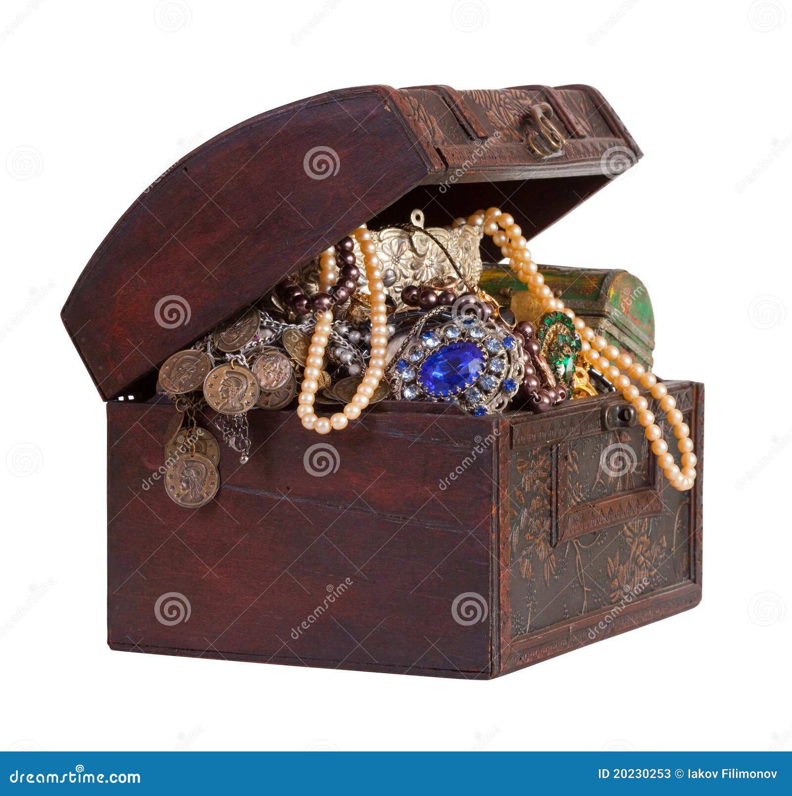 Treasure chest over white stock image. Image of path 20230253