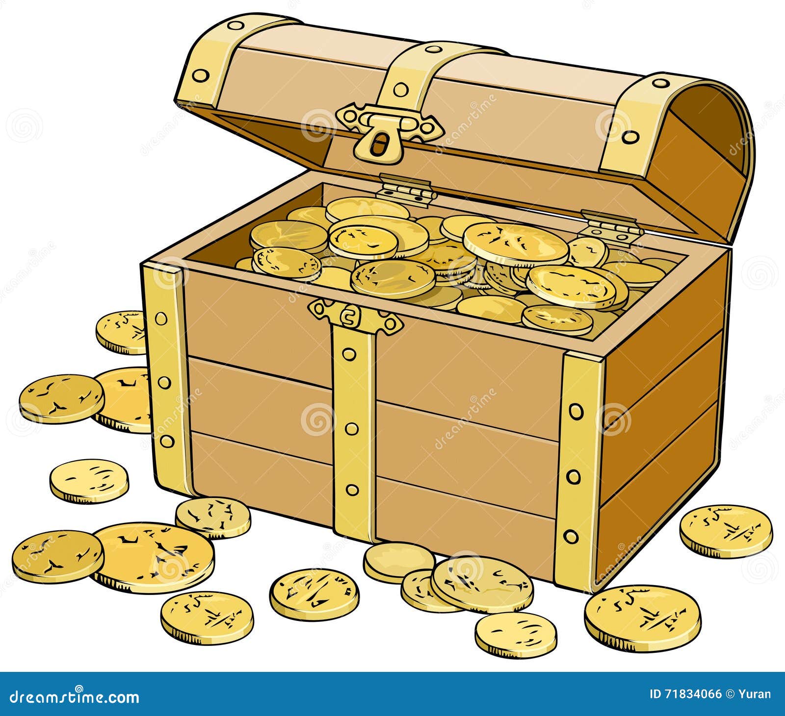 Treasure chest stock vector. Illustration of container - 71834066